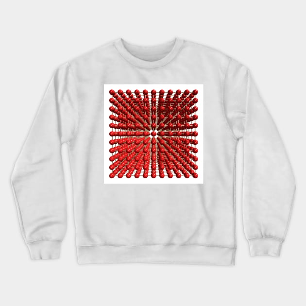 Polonium crystal structure (A150/0432) Crewneck Sweatshirt by SciencePhoto